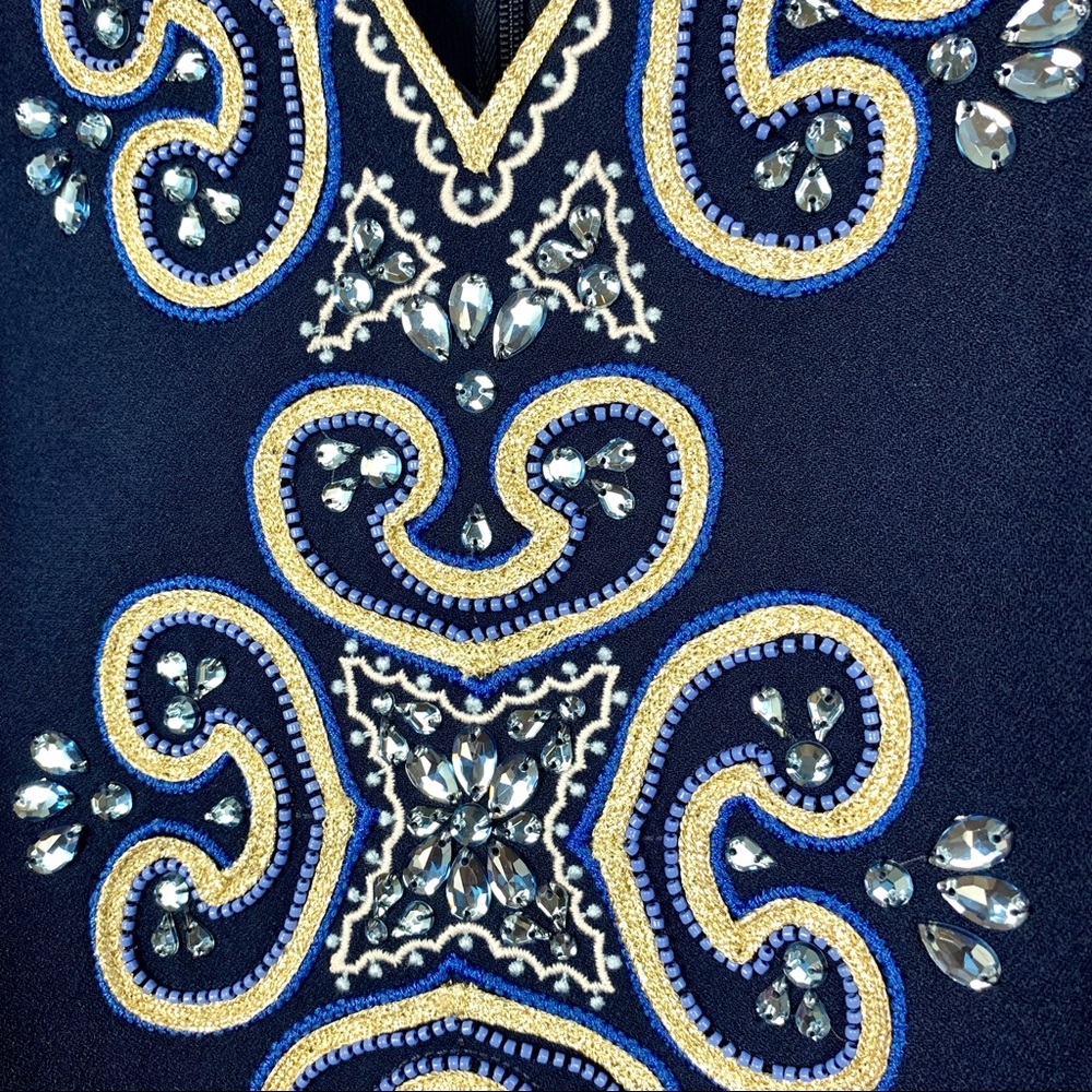 Lilly Pulitzer Navy Blue Mini Dress with White Embroidery - Picture 5 of 8